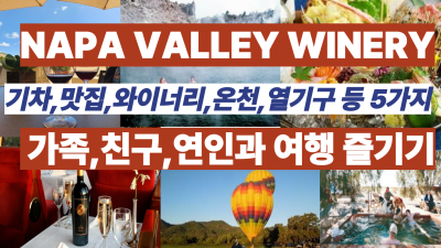 나파밸리 와이너리, 기차, 맛집, 온천, 열기구 5가지 즐기는 방법